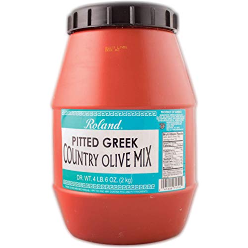 Roland Foods Roland Olives, Pitted Greek Country Mix, 70 Ounce