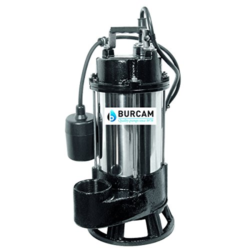 BURCAM 400416T 3/4 HP Heavy Duty Stainless Steel Sewage Grinder Pump