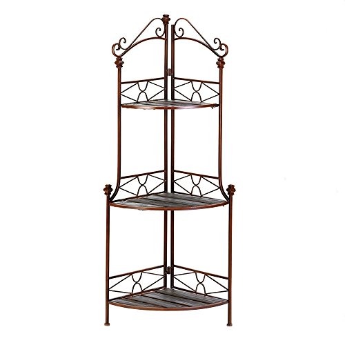 VERDUGO GIFT Rustic Corner Baker's Rack