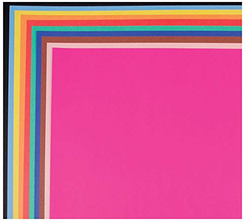 School Smart 1485739 Railroad Board, 4-ply Thickness, 22' x 28', Assorted Color (Pack of 25)