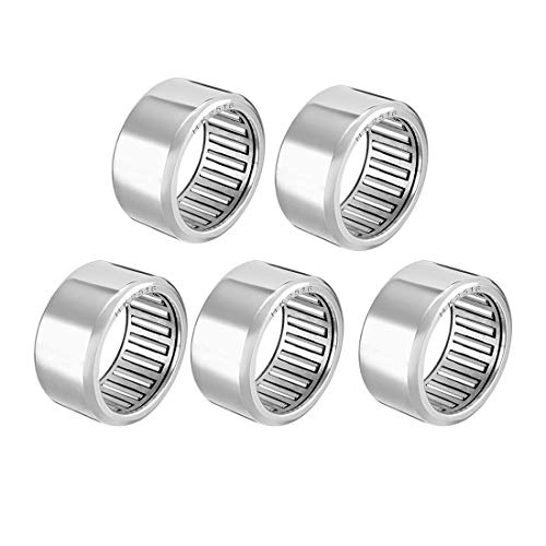 uxcell HK2516 Drawn Cup Needle Roller Bearings, Open End, 25mm Bore Dia, 32mm OD, 16mm Width (Pack of 5)