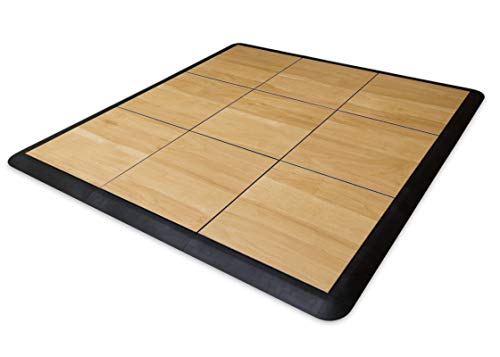SnapFloors 3X3 Modular Dance Floor Kit (3' x 3'), 21 Piece (Light Maple)