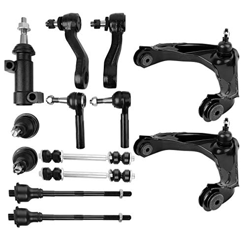 Front Control Arm Kit Compatible with 2000-2012 Chevrolet Avalanche/Silverado/Suburban, 2000-2012 GMC Sierra Yukon XL, 2003-2009 Hummer H2 (Fit 8-Lug Models Only)