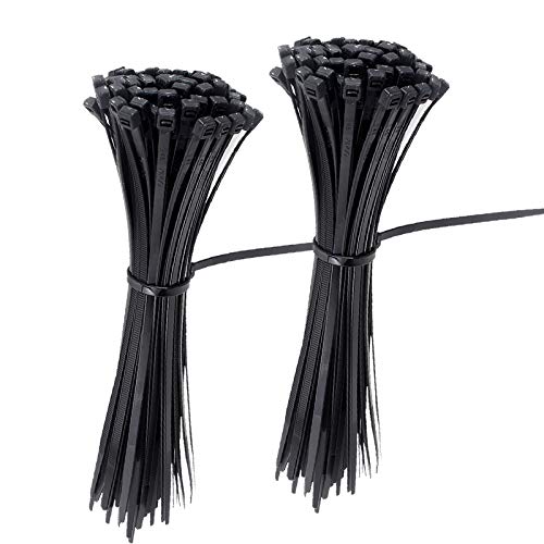 Cable Zip Ties Nylon Self Locking Wire Ties 4 inch 200 Pieces Black