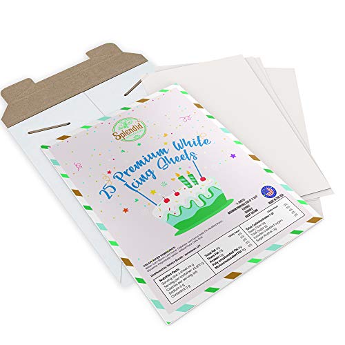 Premium Frosting Sheets - 25 Count - 8.5' x 11' - Edible Paper - Icing Sheets - by Splendid Sensations