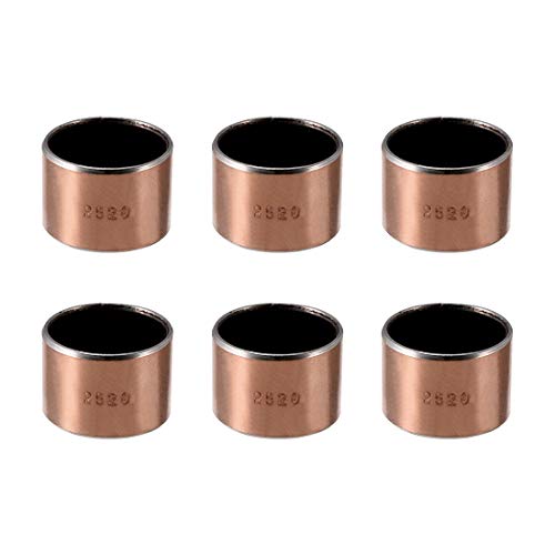 uxcell Sleeve Bearing 25mm Bore x 28mm OD x 20mm Length Plain Bearings Wrapped Oilless Bushings Pack of 6
