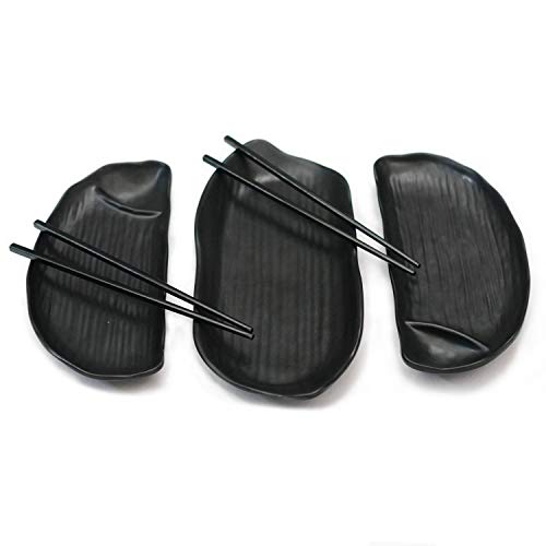 Sushi Set, 5 pieces (Black Melamine)