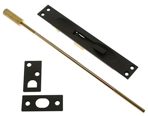 IDHBA 11020-10B Professional Grade Quality Solid Brass Extension Flush Bolt UL Standard 12' Rod, Inch, Oil-Rubbed Bronze