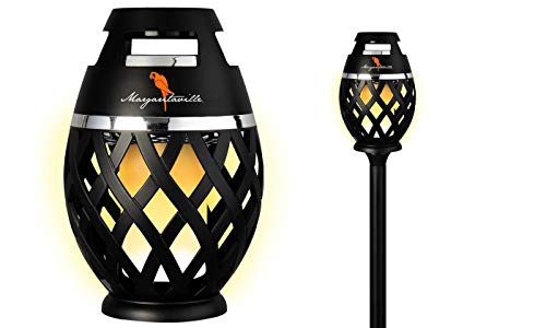 Two Pack Margaritaville Sounds of Paradise Outdoor Tiki Torch Bluetooth Light-Up Speaker- No Flame LED Lanterns / Lamp. Outside Patio Lights / Lantern Portable Blue Tooth Tiki Torch Stereo Speakers
