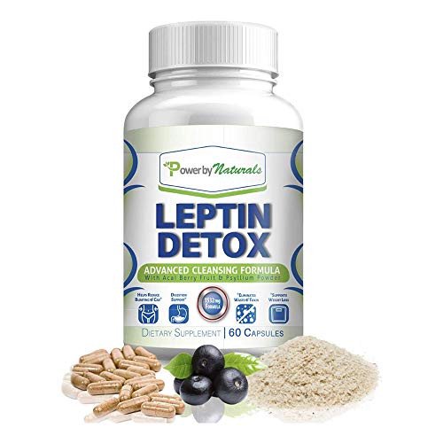 Power By Naturals – Leptin Detox – Advance Colon Cleanser - Weight Loss Supplement for Women and Men, Flush Excess Waste and Toxin - Gas, Constipation, Bloating Relief, Cleanse – Vegan – 60 Diet Pills