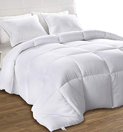 Utopia Bedding Down Alternative Comforter (Full, White) - All Season Comforter - Plush Siliconized Fiberfill Duvet Insert - Box Stitched