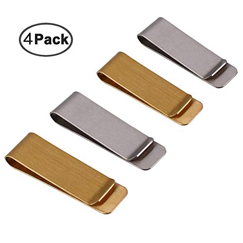 IHUIXINHE Metal Money Clip for Cash and Credit Cards, Brass Banknote Clip, Credit Card Holder, Wallet Credit Card Holder for Men, Slim and Simple