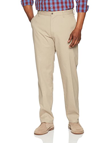 Amazon Essentials Men's Classic-Fit Wrinkle-Resistant Flat-Front Chino Pant, Khaki, 38W x 32L