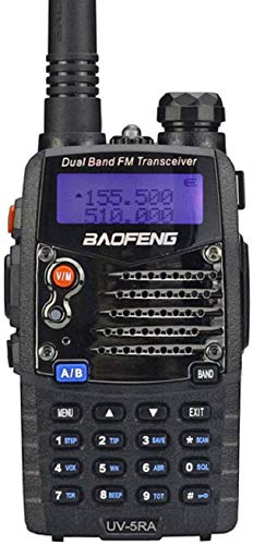 Baofeng UV5RA Ham Two Way Radio 136-174/400-480 MHz Dual-Band Transceiver (Black)