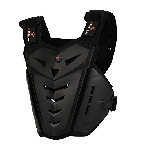 RIDBIKER Motorcycle Armor Vest Motorcycle Riding Chest Armor Back Protector Armor Motocross Off-Road Racing Vest,Black
