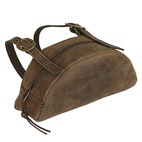 TrailMax Leather Pommel Pocket Horse Saddle Bag For Western Or Endurance Saddle, Premium Leather with Brass Buckles, Part of the TrailMax Leather & Canvas Collection