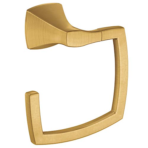 Moen YB5186BG Voss Collection Bathroom Towel Ring, Brushed Gold