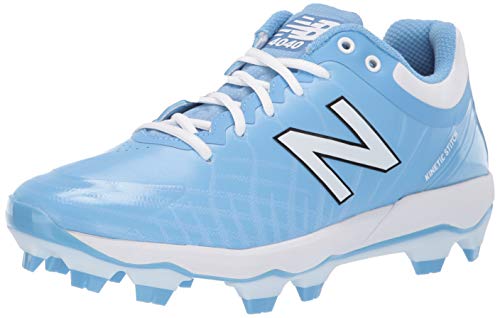 New Balance Men's 4040 V5 TPU Molded Baseball Shoe, Baby Blue/White, 9.5 M US