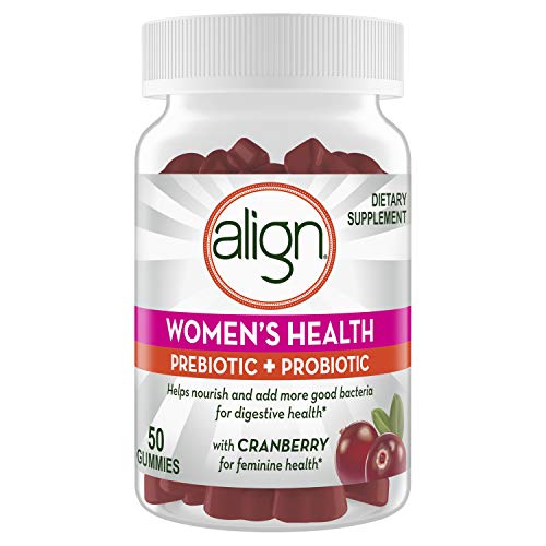 Align Women's Prebiotics + Probiotics Supplement Gummies, 50 Count, Digestive Health with Cranberry for Feminine Health