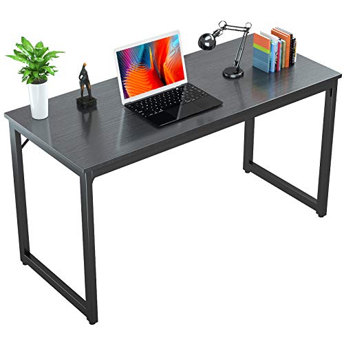 Foxemart Computer Desk 47” Modern Sturdy Office Desk PC Laptop Notebook Study Writing Table for Home Office Workstation, Black