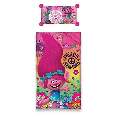 DreamWorks TK550687T Trolls Slumber Bag with Pillow, Pink (Pack of 2)