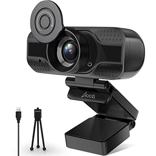 Webcam with Microphone,1080P HD Webcam Desktop or Laptop, Streaming Webcam for Computer Widescreen Video Calling and Recording, USB Web Camera Built-in Mic, Flexible Rotatable Clip and Tripod…