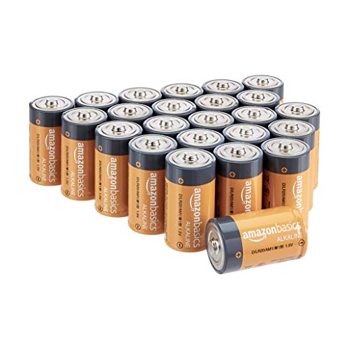 AmazonBasics D Cell 1.5 Volt Everyday Alkaline Batteries - Pack of 24