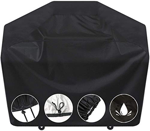 SARCCH Grill Cover,58- inches BBQ Special Grill Cover, Waterproof,UV and Fade Resistant, Durable and Convenient, Black，Fits Grills of Weber Char-Broil Nexgrill Brinkmann and More,