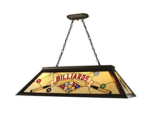 Springdale FTH10021 Billiards Pool Table Tiffany Island Hanging Fixture, Antique Bronze