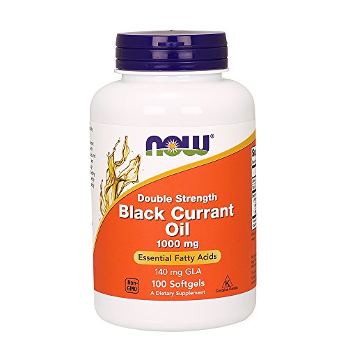 Now Foods Double Strength Black Currant Oil Dietary Supplement, 1000 mg, 100 Softgels