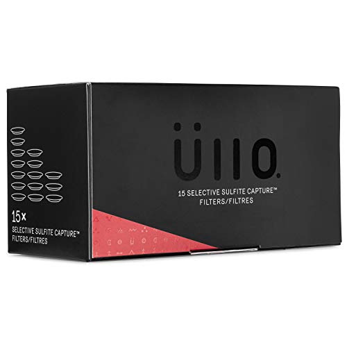 Ullo Full Bottle Replacement Filters (15 Pack) With Selective Sulfite Capture Technology To Make Any Wine Sulfite Preservative Free