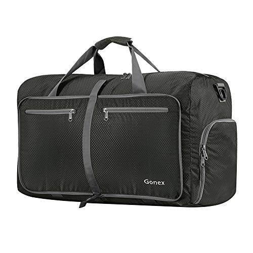 Gonex 60L Foldable Travel Duffel Bag Water & Tear Resistant, Gray