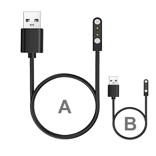 smaate Magnetic Chargers Set for ID205L ID205U ID205S ID216 Smart Watch, Universal Charger Cable for Device with 2 Charging Pins’ Gap 2.84mm， ONLY 1 Piece of The Two (A or B) Will fit Your Device