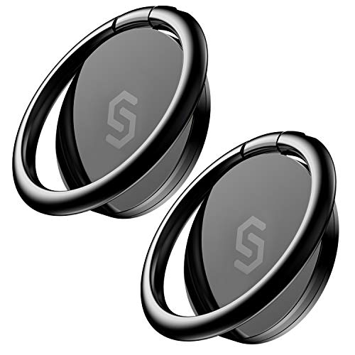Syncwire Cell Phone Ring Holder Stand [2 Pack], 360 Degree Rotation Universal Finger Ring Kickstand with Polished Metal Phone Grip for Magnetic Car Mount Compatible with iPhone, Samsung, LG, Sony, HTC