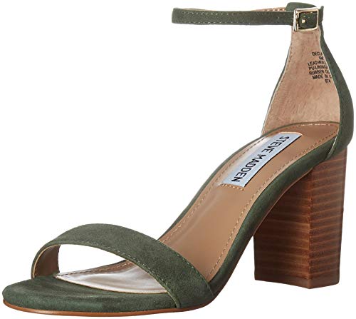 Steve Madden Women's DECLAIR Heeled Sandal, Olive Multi, 8 M US