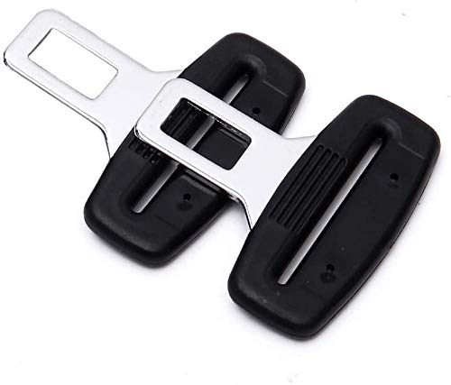 2 Pack Car Seat Belt Clip,Universal Seat Belt Buckle Auto Metal Seat Belts Clip- Black