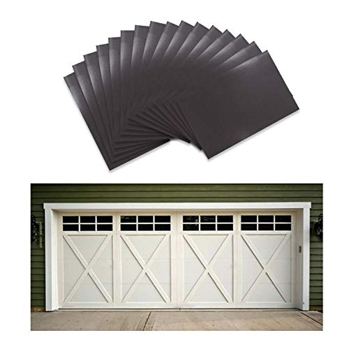 Magnetic Panels for Car Garage Door Decorative, Faux Windows Kit, Magnets Hardware Set, Fake Window Decals - 16 Panes