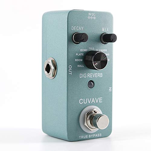 Cuvave Electric Guitar Single Effect Pedal DIG REVERB 9 Reverb Types(without power supply)