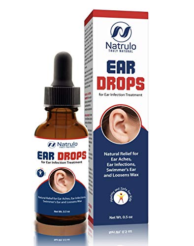 Natrulo Natural Ear Drops for Ear Infection Treatment - Homeopathic, Herbal Eardrops for Adults, Children & Pets - Relieves Ear Aches, Infections, Swimmer's Ear, Loosens Wax - Kids Safe, Made in USA