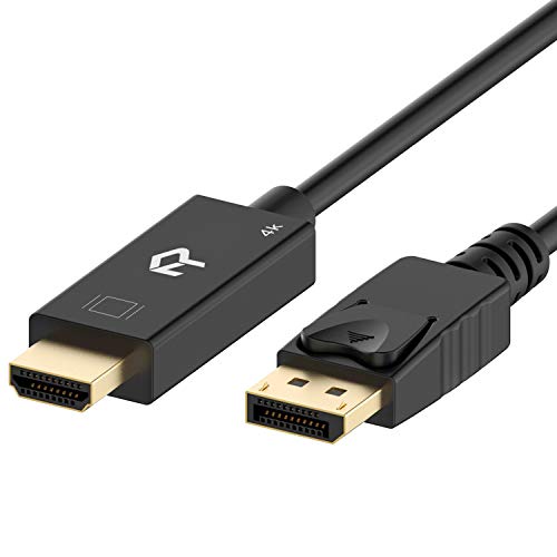 Rankie DisplayPort (DP) to HDMI Cable, 4K Resolution Ready, 6 Feet