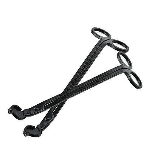 Candle Wick Trimmer Stainless Steel Candle Wick Cutter Oil Lamps Trim Tool Scissor Candle Trim (Matte Black, 2 Pack)