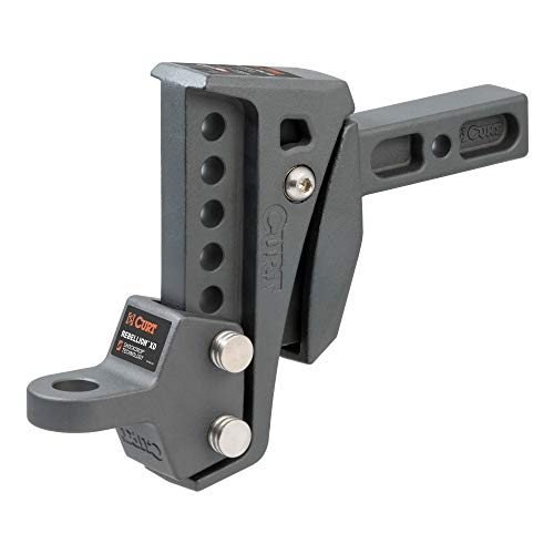 CURT 45949 Rebellion XD Adjustable Cushion Hitch Ball Mount 2-Inch Receiver, 15,000 lbs, 6-Inch Drop