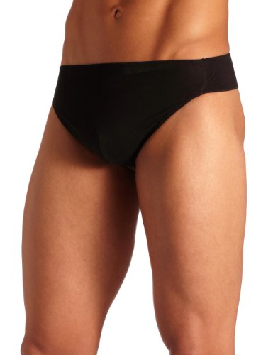 Capezio Men's Reinforced Front-Lined Thong Dance Belt, Black, Large