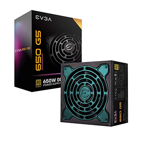 EVGA 220-G5-0650-X1 Super Nova 650 G5, 80 Plus Gold 650W, Fully Modular, ECO Mode with Fdb Fan, 10 Year Warranty, Compact 150mm Size, Power Supply