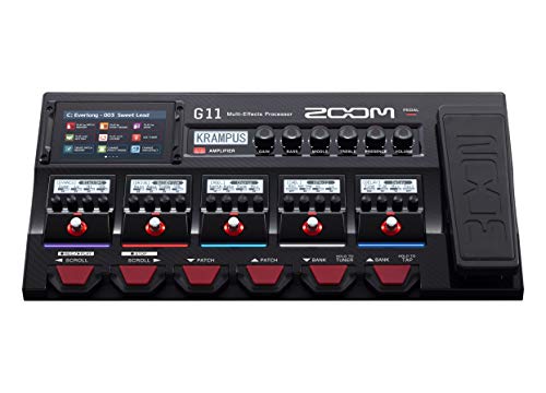 Zoom 11 Guitar Multi-Effects Processor with Expression Pedal, with Touchscreen Interface, 100+ Built in Effects, Amp Modeling, IR, Looper, Audio Interface for Direct Recording to Computer