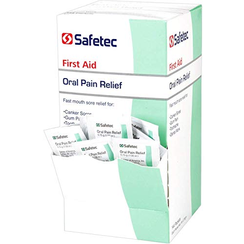 Safetec Oral Pain Relief.75 g Packets, Box of 144