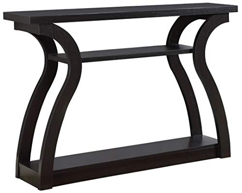 Monarch Specialties 47' Console Table - Sleek and Modern Accent Table for Your Home (Cappuccino/Dark Brown)