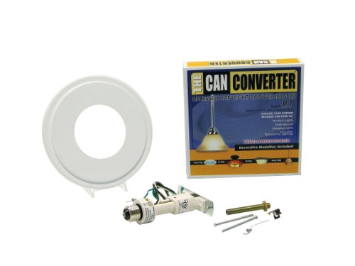 The Can Converter R1 Recessed Can Light Conversion Kit for 4-Inch, 5-Inch and 6-Inch Recessed Cans Utilizing Incandescent Bulbs, White