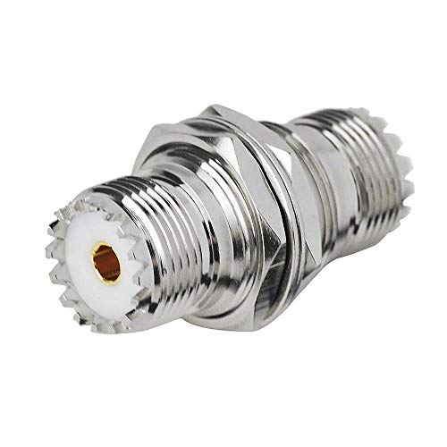 ANRANK UHF Coaxial Adapter SO-239 Jack Female to Female Connector Bulkhead with Nut Panel Mount
