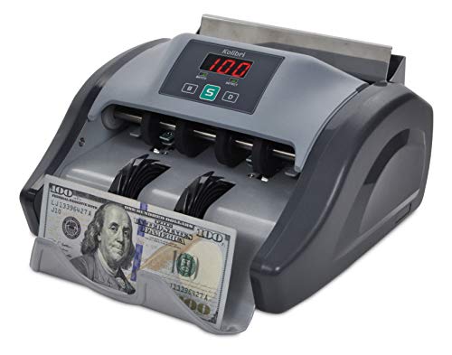 Kolibri Money Counter with UV Counterfeit Bill Detection, Bill Counting Machine with 1-year warranty – LED Display with BATCH Mode – Counts 1,000 Bills Per Minute - Doesn't Count Value of Bills